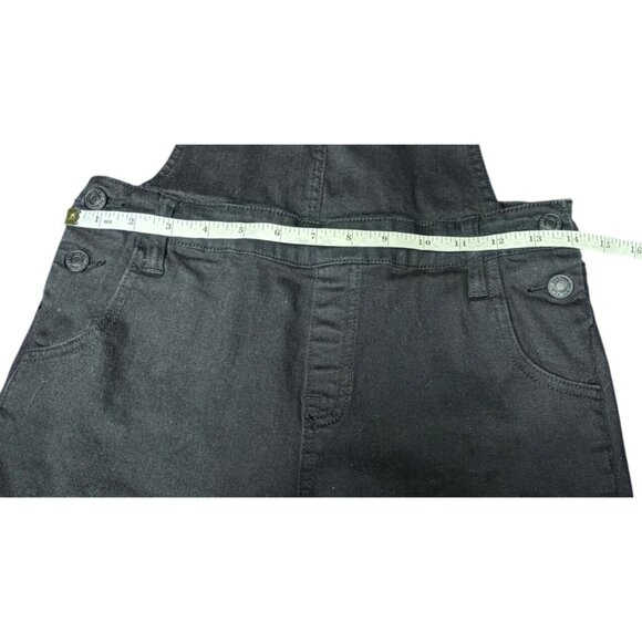 Pacsun Black Denim Overall Shorts With Lace-Up Front Women Size Small - Picture 5 of 13